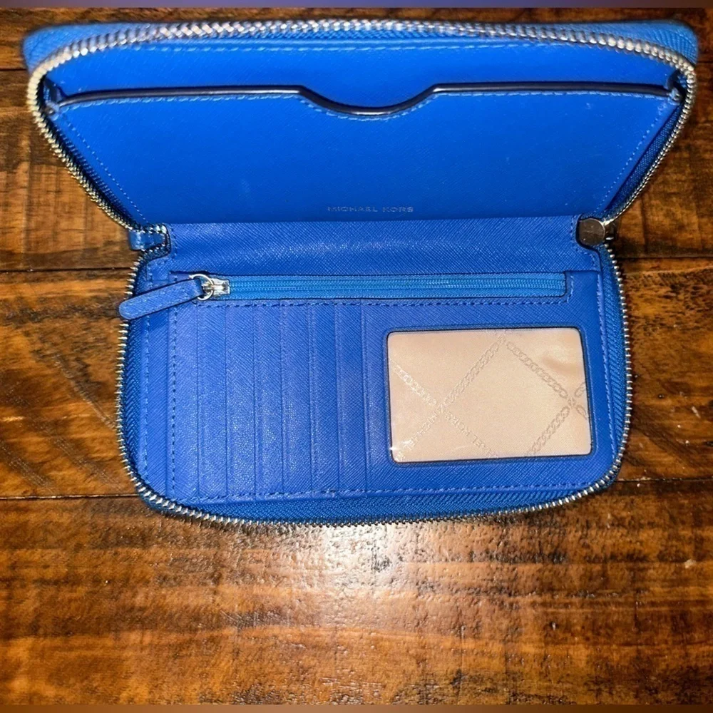 NWOT Michael Kors Royal Blue Leather Wallet